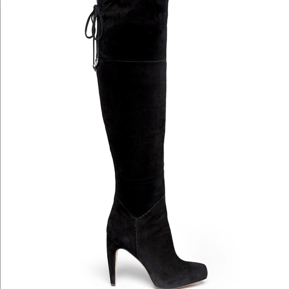 suede/leather thigh high Sam Edelman boots